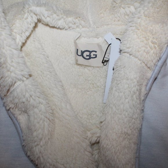 NWT UGG WOMEN'S PORTOLA PLUSH REVERSIBLE BATH ROBE BLUE - Picture 5 of 7